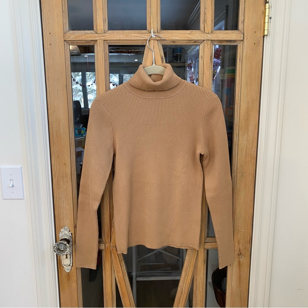 90s Norther Reflections Classic Tan Turtleneck Sweater